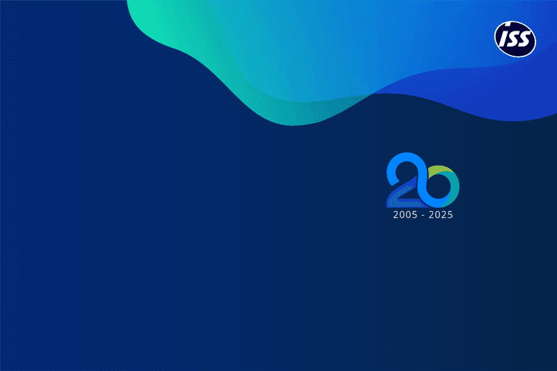 ISS 20th logo的视觉应用_邮件海报