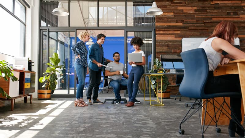 Group of creative people having a meeting