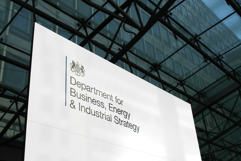 BEIS sign - UK government