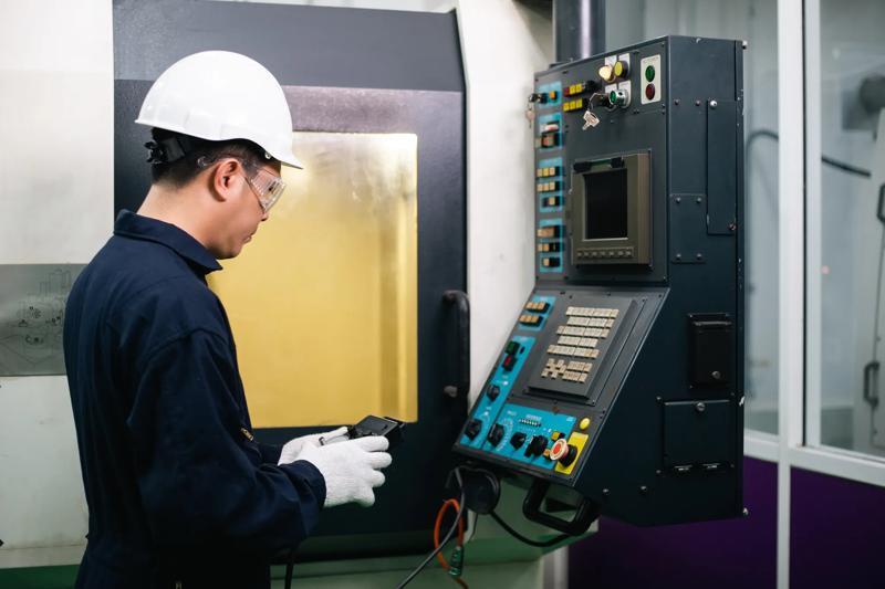 webimage-Asian male engineer foreman controlling industry metal machine at industrial factory